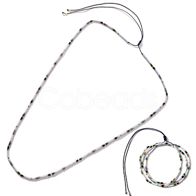 Bohemian Style Glass Seed Bead Wrap Bracelets SU3869-2-1