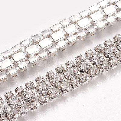 Brass Rhinestone Strass Chains CHC-WH0001-01P-1