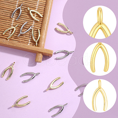 20Pcs 2 Colors Brass Pendants KK-BBC0027-81-1