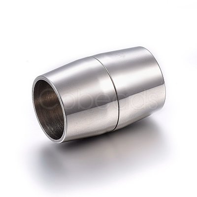 Tarnish Resistant 304 Stainless Steel Magnetic Clasps with Glue-in Ends STAS-E440-55P-1