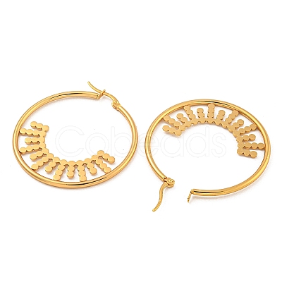 304 Stainless Steel Huggie Hoop Earrings EJEW-P282-01C-G-1