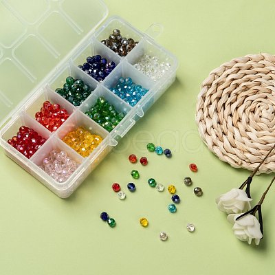 10 Colors Electroplate Glass Beads EGLA-JP0002-01B-6mm-1