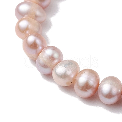 Natural Cultured Freshwater Pearl Potato Beaded Stretch Bracelets BJEW-JB10211-1