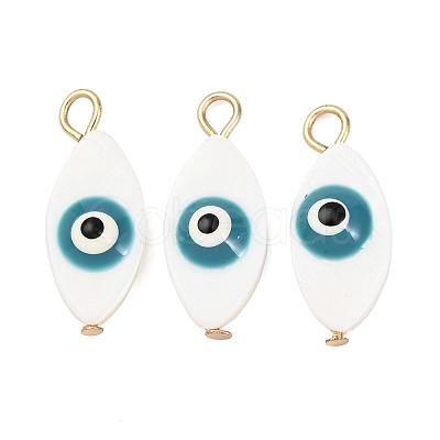 Natural Freshwater Shell Pendants PALLOY-JF04548-01-1