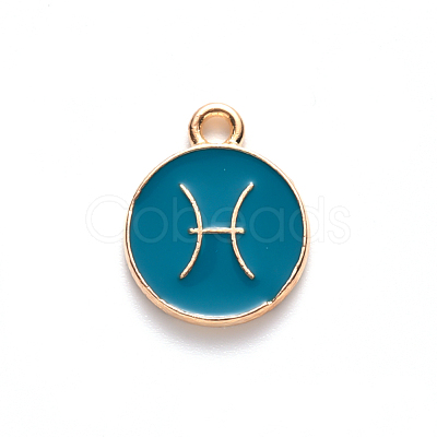 Alloy Enamel Pendants ENAM-S124-01B-05H-1