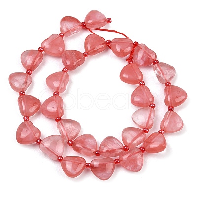 Cherry Quartz Glass Beads Strands G-NH0069-A06-1