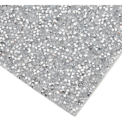 Glitter Resin Hotfix Rhinestone(Adhesive On The Back) DIY-WH0166-23B-1