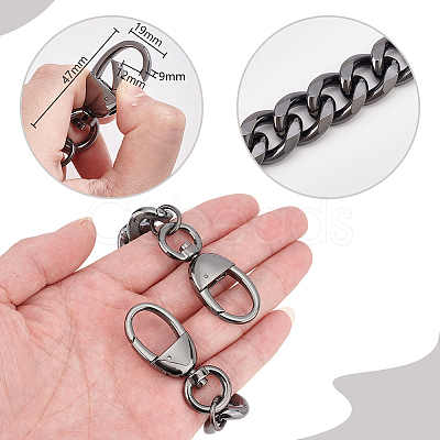 1Pc Aluminum Alloy Bag Extension Chains FIND-PH0026-08-1
