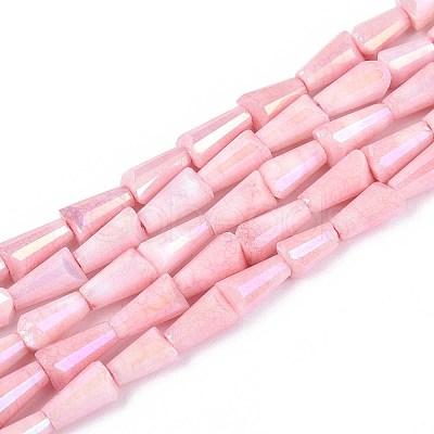 Anti-Tarnish Electroplate Glass Beads Strands GLAA-T025-27H-1