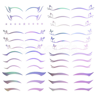 8Pcs 8 Styles Laser Eye Tattoo Stickers DIY-FG0004-50-1