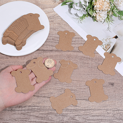 80Pcs Bone Shape Paper Thread Winding Boards SENE-SC0001-08-1