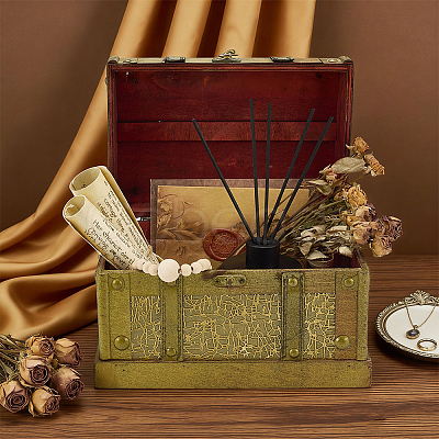 Retro Wood Jewelry Set Storage Organizer Boxes with Clasps CON-WH0115-96B-1