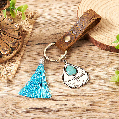 Cowhide Leather Keychain KEYC-TAC00028-1