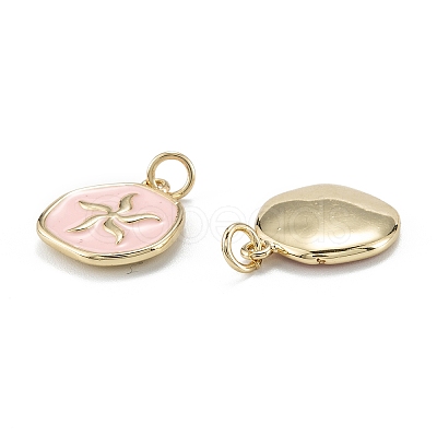Brass Enamel Pendants X-KK-A155-11G-1