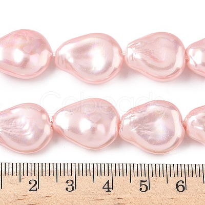 Electroplate Opaque Glass Imitation Pearl Strands EGLA-D302-02C-1