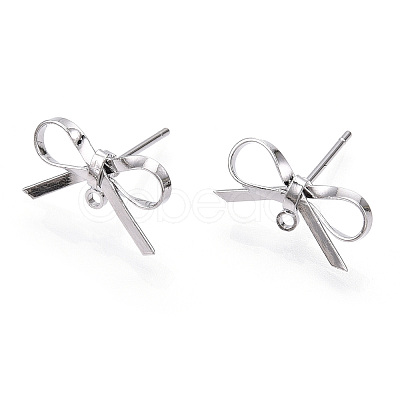 Brass Stud Earring Findings X-KK-S350-013P-1