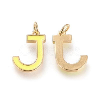 Brass Enamel Pendants KK-R139-02J-1