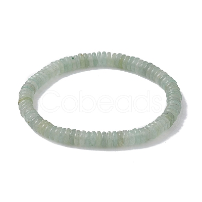 Natural Green Aventurine Disc Beaded Stretch Bracelets BJEW-JB09515-03-1