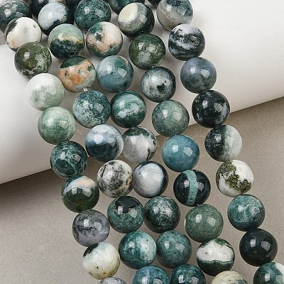Natural Tree Agate Beads Strands X-G-I199-03-10mm-1