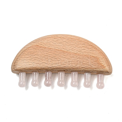 Natural Mixed Stone Scalp Massager AJEW-G058-01-1