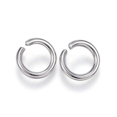 Non-Tarnish 304 Stainless Steel Open Jump Rings X-STAS-E113-09P-1