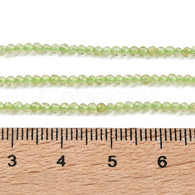 Natural Peridot Beads Strands G-P603-C-2mm-01-1