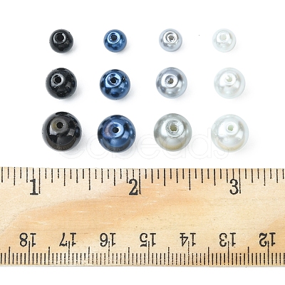 460Pcs 12 Style Glass Pearl Beads HY-FS0001-07-1