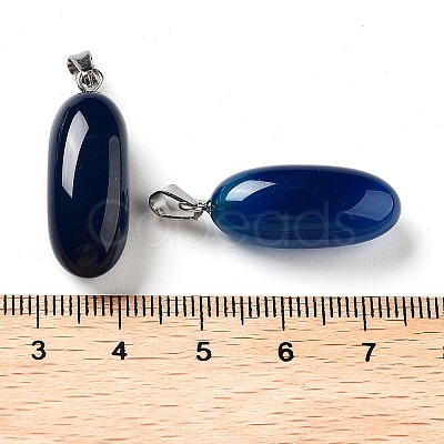 Natural Agate Dyed Pendants G-Q016-03A-1