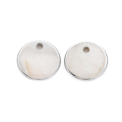 Natural Freshwater Shell Charms SHEL-T018-31B-1