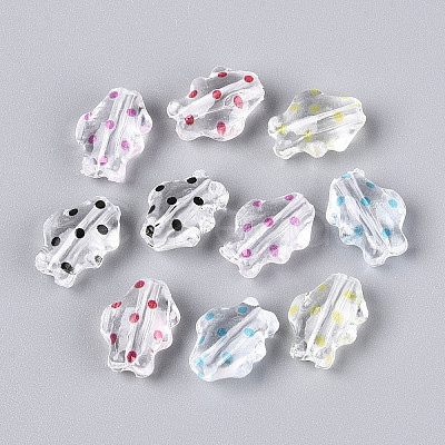 Printed Transparent Acrylic Beads TACR-T029-11M-1