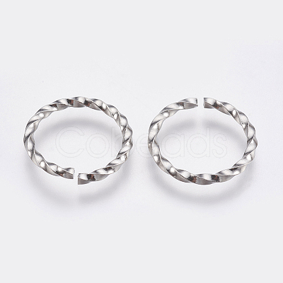 Tarnish Resistant 304 Stainless Steel Open Jump Rings X-STAS-G174-02P-1