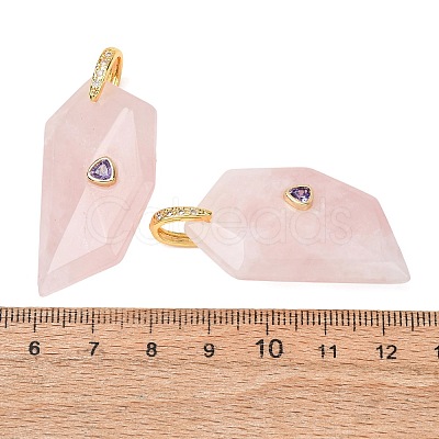 Natural Rose Quartz Pendants GG-CBA51ED-04G-03-1