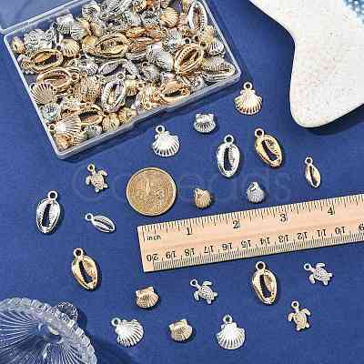 120Pcs 12 Styles CCB Plastic Pendants Sets CCB-FS0001-14-1