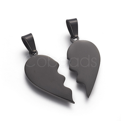 304 Stainless Steel Split Pendants STAS-F214-01B-1