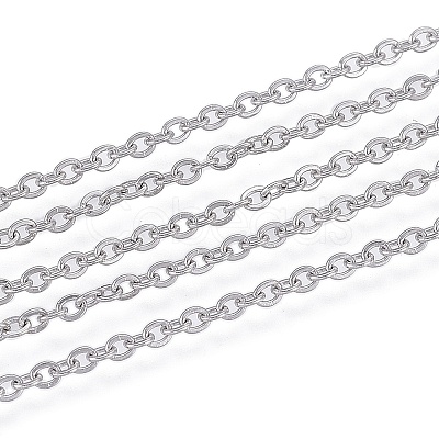 Tarnish Resistant 304 Stainless Steel Cable Chains CHS-F006-01C-P-1