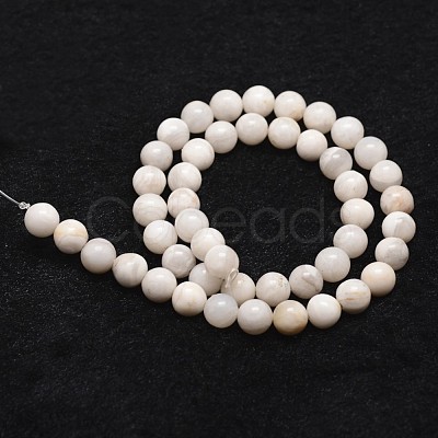 Natural White Crazy Lace Agate Bead Strands G-D840-55-8mm-1