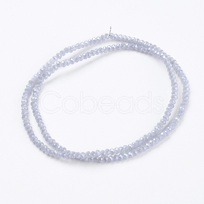 Electroplate Glass Beads Strands GLAA-F078-PL04-1