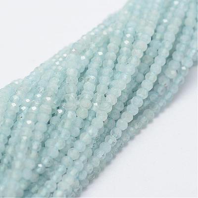 Natural Aquamarine Bead Strands G-P270-2mm-14-1