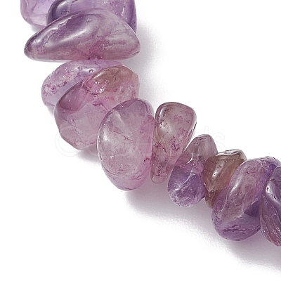 Natural Amethyst Chip Beaded Stretch Bracelets BJEW-JB11133-10-1