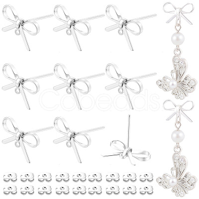 14Pcs Brass Stud Earring Findings KK-BBC0028-66S-1