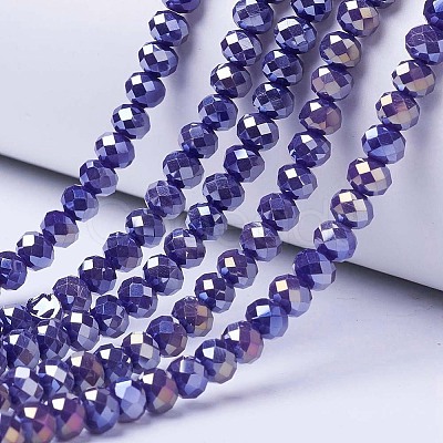 Electroplate Glass Beads Strands LS-EGLA-A034-P6mm-B07-1