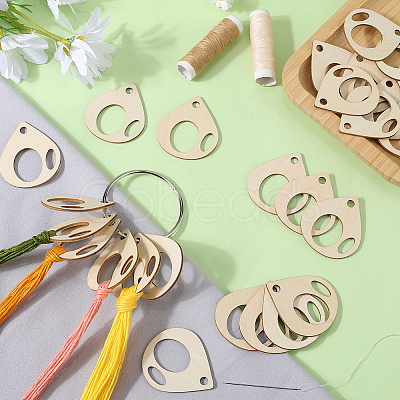 100Pcs MDF Board Bobbins DIY-GF0011-13B-1