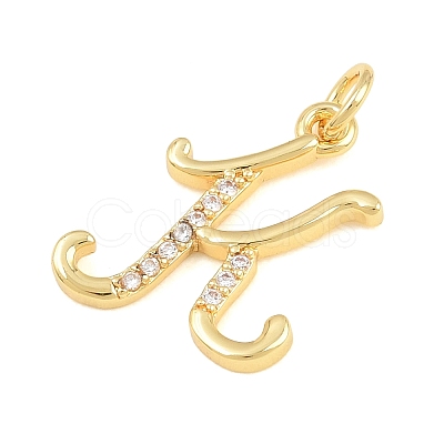 Brass Micro Pave Clear Cubic Zirconia Pendants CU-CBA7939-01K-G-1
