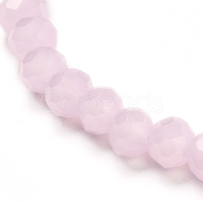 Faceted Glass Rondelle Beads Stretch Bracelet for Kid BJEW-JB06807-20-1