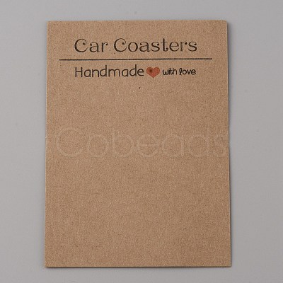 Rectangle Kraft Paper Sublimation Car Coaster Display Cards CDIS-WH0024-18A-02-1