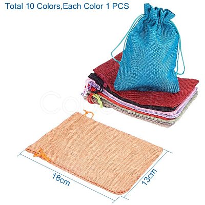 Burlap Packing Pouches Drawstring Bags ABAG-PH0002-13-1