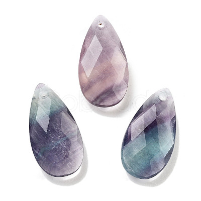Natural Fluorite Pendants X-G-H007-08A-1