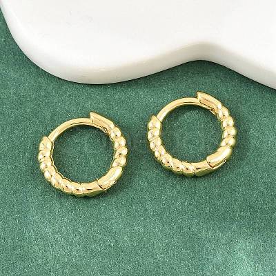 Brass Huggie Hoop Earrings KK-CBA8324-18D-G-1