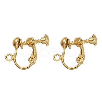 Brass Screw Clip Earring Converter EC143-NFG-1