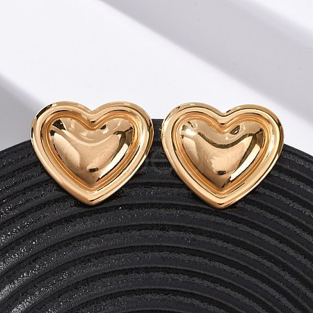 304 Stainless Steel Stud Earrings EJEW-K311-01G-1